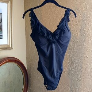 It Figures! Lacy ruffle flattering swimsuit